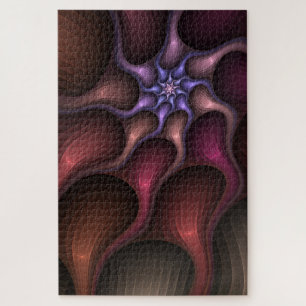 Quebra-cabeça Fractal Colorido de Abstrato brilhante mágico
