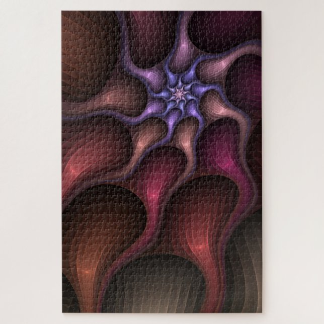 Quebra-cabeça Fractal Colorido de Abstrato brilhante mágico (Vertical)