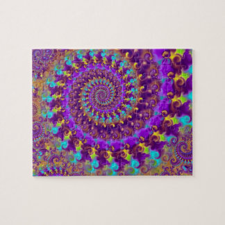 Quebra-cabeça Fractal louco roxo