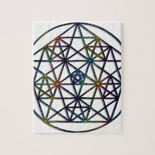 Quebra-cabeça Fractal sagrado da geometria da abundância da vid