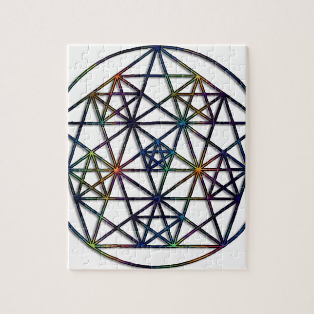 Quebra-cabeça Fractal sagrado da geometria da abundância da vida (Vertical)