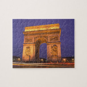 Quebra-cabeça França, Paris, Arco do Triunfo ao crepúsculo.