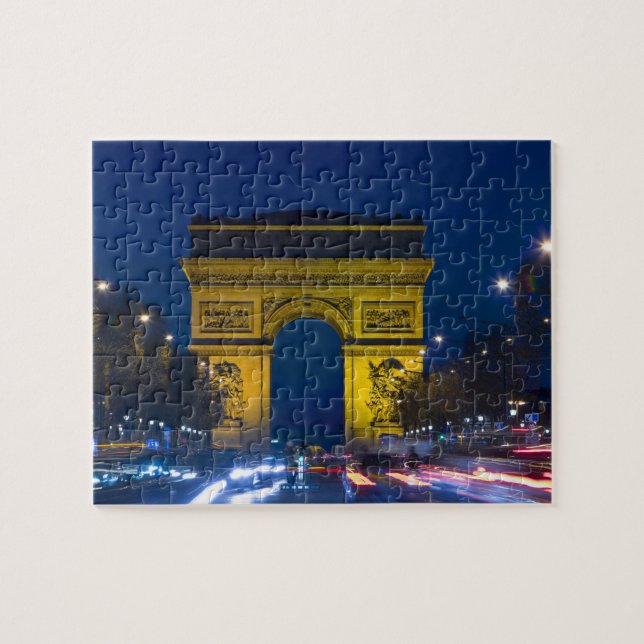 Quebra-cabeça França, Paris. O Arco do Triunfo e o (Horizontal)