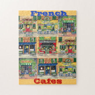 Quebra-cabeça francês dos cafés
