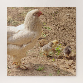 Quebra-cabeça frango, animal, pintinho, ave, fazenda, fofo, queb
