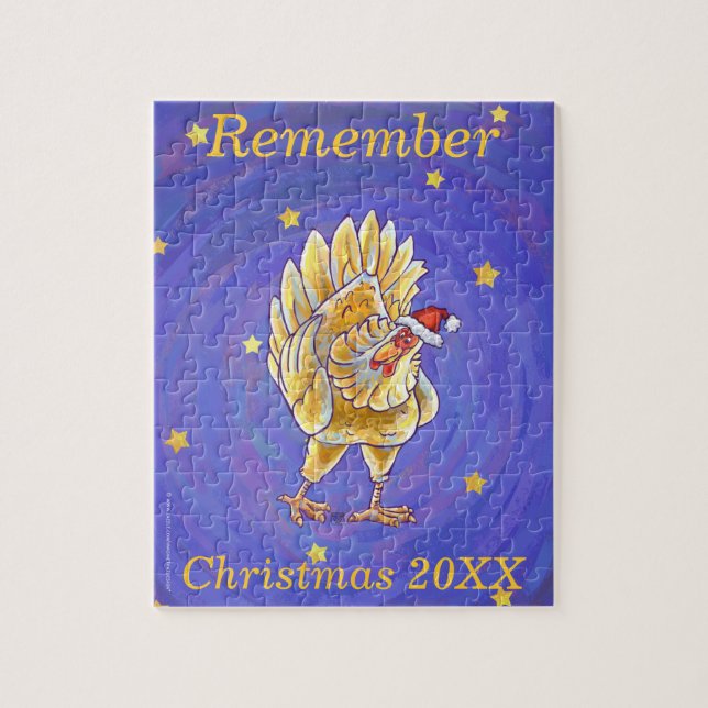 Quebra-cabeça Frango de Natal (Vertical)