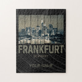Quebra-cabeça Frankfurt Alemanha Skyline Retro Vintage Souvenir