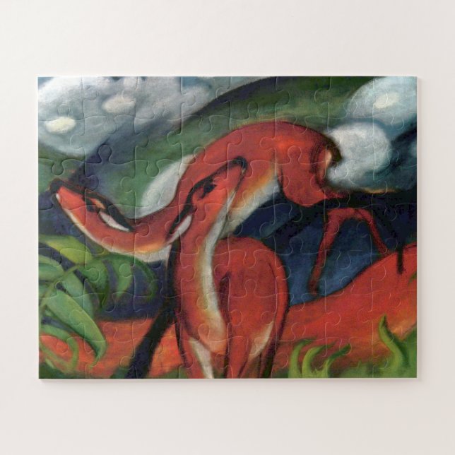 Quebra-cabeça Franz Marc Red Deer (Horizontal)