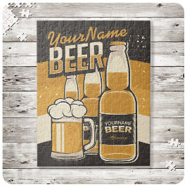Quebra-cabeça Frasco de Cerveja Personalizado Bar Repetitivo
