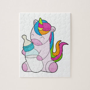 Quebra-cabeça Frasco de leite Unicorn