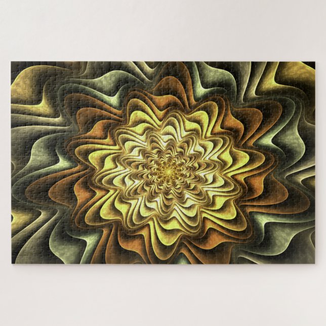 quebra-cabeça fratural de flor (Horizontal)