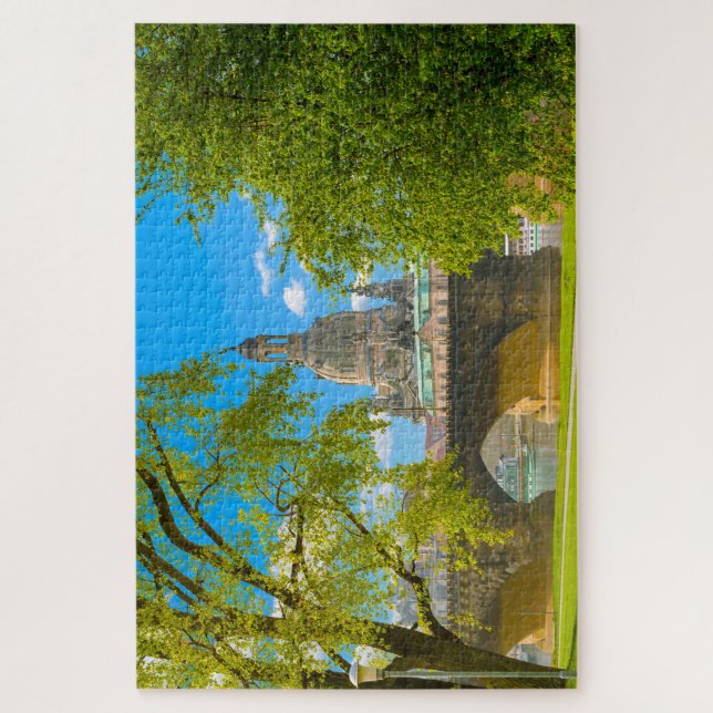 Quebra-cabeça Frauenkirche Dresden Alemanha. (Vertical)