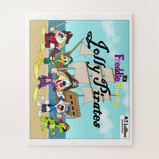 quebra-cabeça Freddie Bunny Jolly Pirates (Vertical)