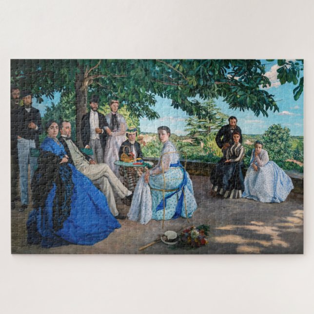 Quebra-cabeça Frédéric Bazille - A Reunião de Família (Horizontal)