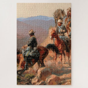 Quebra-cabeça Frederick Remington “With the 10th Cavalry"