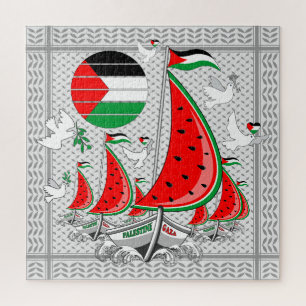 Quebra-cabeça Freedom Global Sumud Flotilla Boats para Gaza