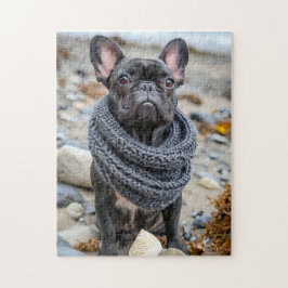 Quebra-cabeça French Bulldog in Knitted Dog Attire