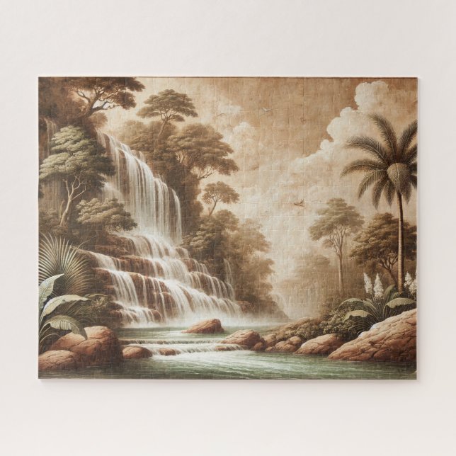 QUEBRA-CABEÇA "FRESCO WATERFALL" JIGSAW PUZZLE– LANDSCAPE SERIES (Horizontal)