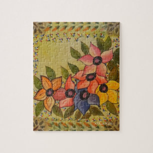 Quebra-cabeça Frida Kahlo pintou Flores
