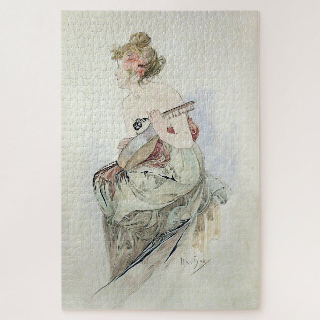 Quebra-cabeça Frontispício de Le Pater por Alphonse Mucha (Vertical)