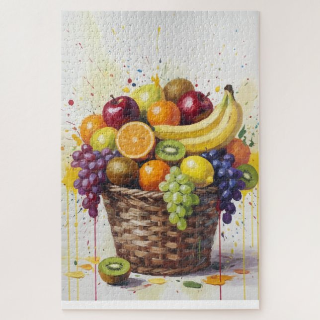Quebra-cabeça Fruit Basket Painting (Vertical)