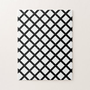 Quebra-cabeça Frustração de diamante preto e branco