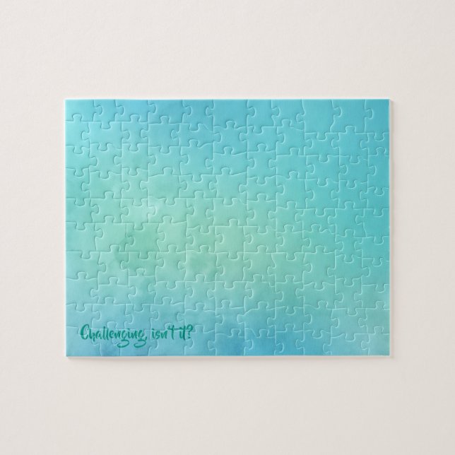 Quebra-cabeça Frustrante de Aquarela Azul (Horizontal)