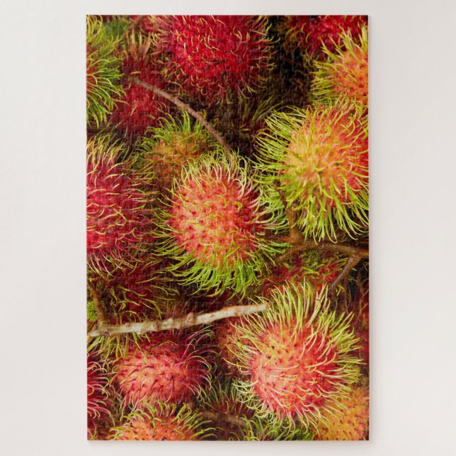 Quebra-cabeça Fruta Rambutan no mercado Can Duoc (Vertical)