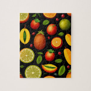 Quebra-cabeça Frutas Tropicais Belas Coloridas