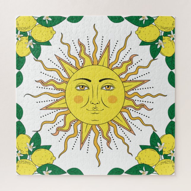 Quebra-cabeça Frutas Tropicais De Limão, Face Solar. (Vertical)