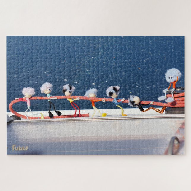 Quebra-cabeça Fubby's die een lijn lieren van een Zeilboot. (Horizontal)