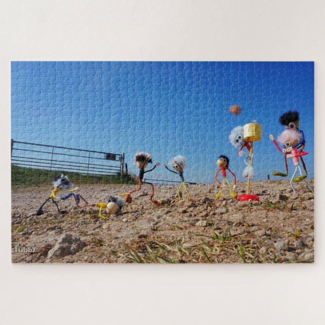 Quebra-cabeça Fubby's die korfballen, winnen of verliezen. (Horizontal)