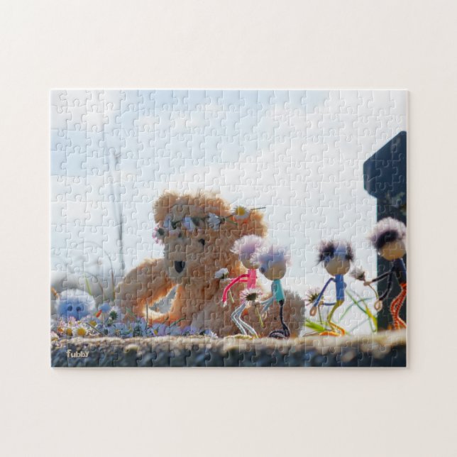 Quebra-cabeça Fubby's die madeliefjes naar een Beer brengen. (Horizontal)