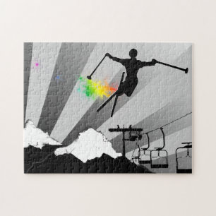 Quebra-cabeça fuga do pó do esqui