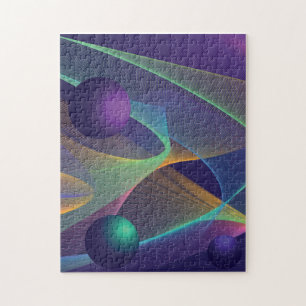 Quebra-cabeça fundo abstrato holográfico