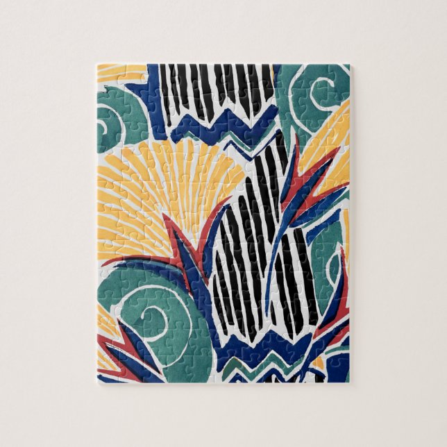 Quebra-cabeça Fundo com padrão de flores estéticas (Vertical)
