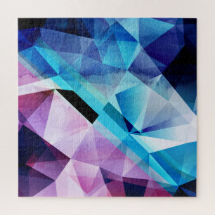 Quebra-cabeça Fundo de Abstrato Geométrico com Aquarela