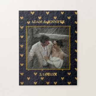 Quebra-cabeça Fundo de Corações de Fotografias Personalizadas