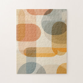 Quebra-cabeça Fundo de formas arredondadas em tons quentes