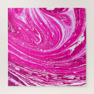 Quebra-cabeça Fundo de pintura rosa mista.