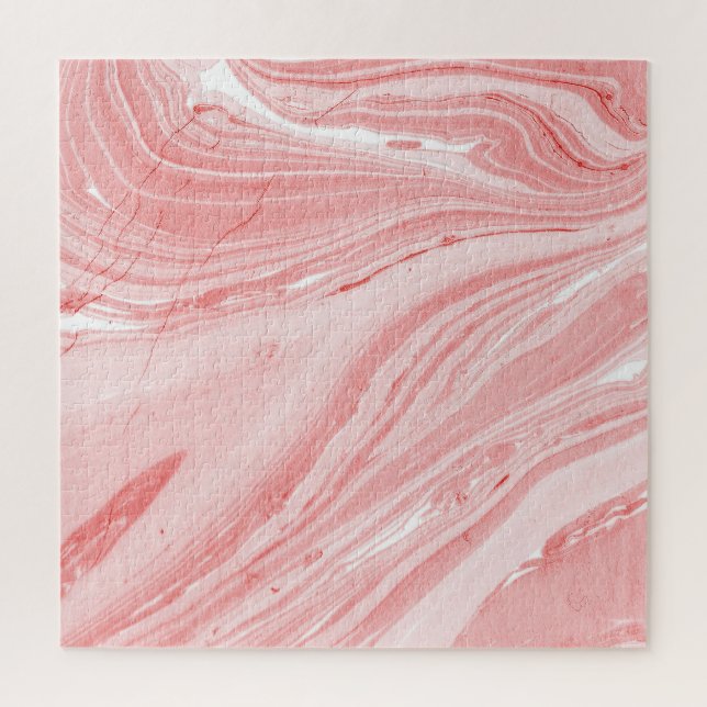 Quebra-cabeça fundo de textura de mármore de tinta abstrato. (Vertical)