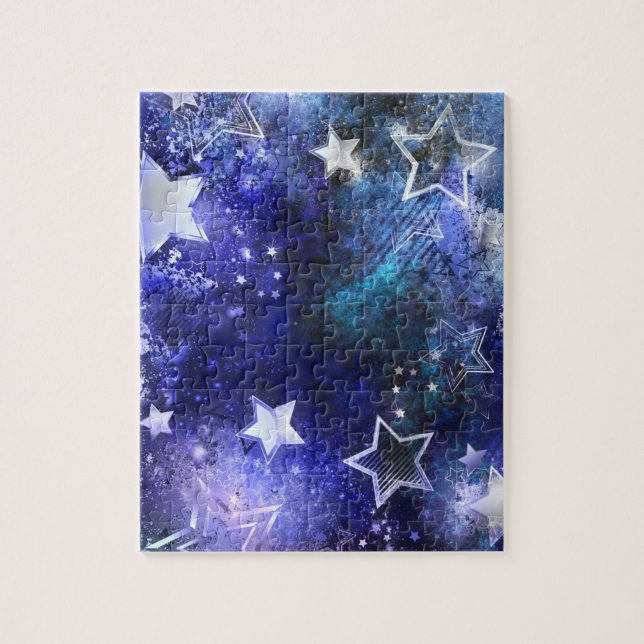 Quebra-cabeça Fundo Espacial com Estrelas (Vertical)