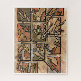 Quebra-cabeça Funky Brown Abstract