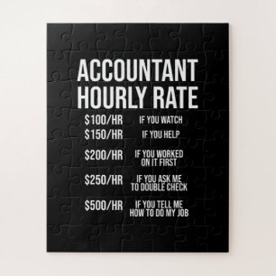 Quebra-cabeça Funny Accountant Hourly Rate Accounting CPA Humor