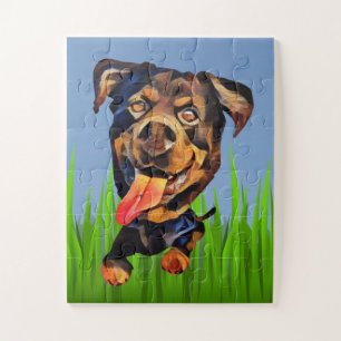 Quebra-cabeça Funny Cartoon Rottweiler 30 Piece Puzzle