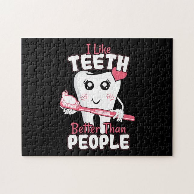Quebra-cabeça Funny Dentist - Like Teeth Better than People (Horizontal)