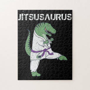 Quebra-cabeça Funny Jujitsu, T-Rex Jiu Jitsu Black Belt presente
