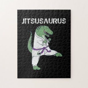 Quebra-cabeça Funny Jujitsu, T-Rex Jiu Jitsu Black Belt presente
