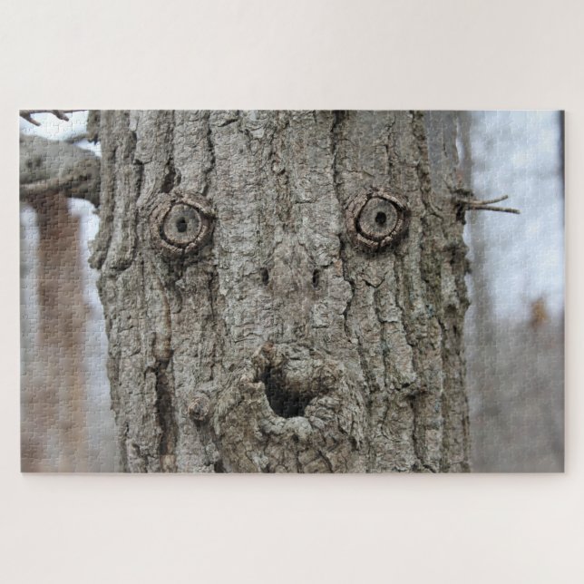 Quebra-cabeça funny tree face puzzle (Horizontal)