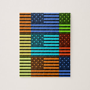 Quebra-cabeça Funny USA Flag
